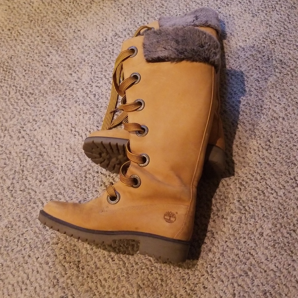 Womens Size 7.5 tall timberland boots
